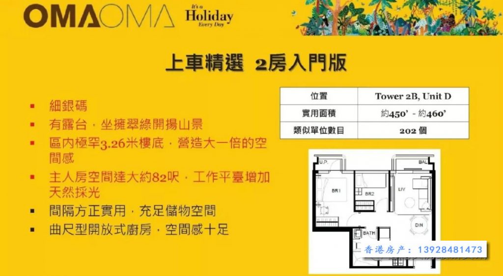 香港oma oma两房户型图 (1)