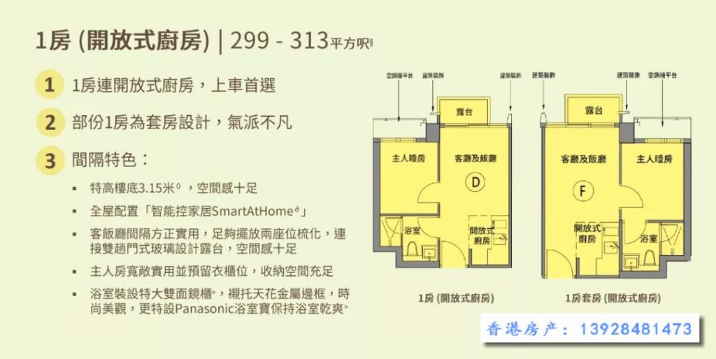 香港明翘汇户型图(1房)