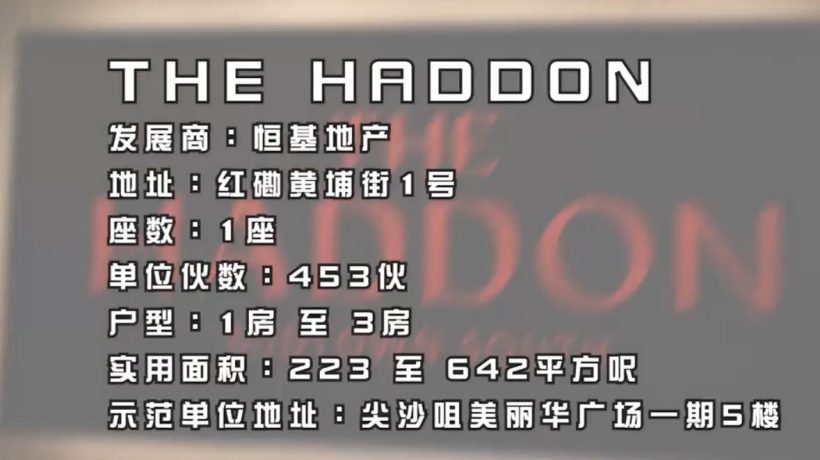 香港6月推出新楼盘THE HADDON，柏蔚森，NOVO LAND 3B期
